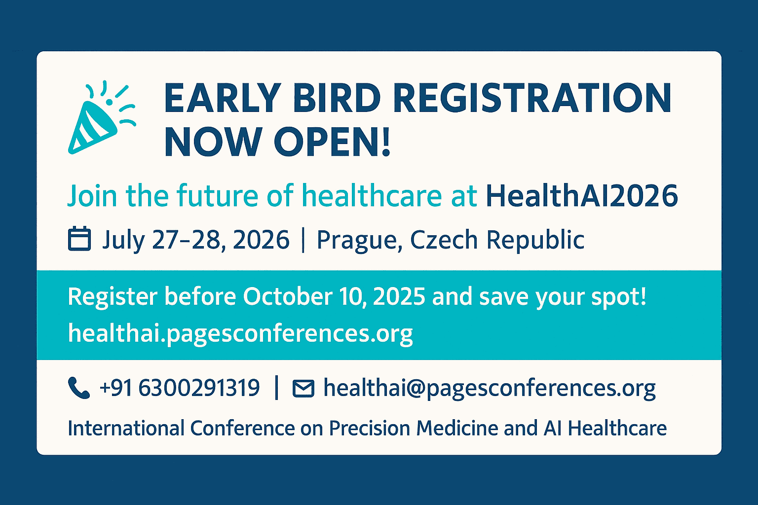 International Conference on Precision Medicine and AI Healthcare